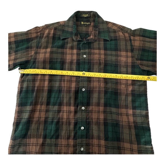 Men's Kinloch Anderson Scotland L Wool Cotton Blend Tartan Flannel Button Down - Picture 5 of 8